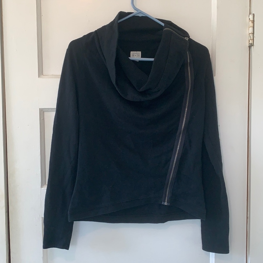 Black converse zip up